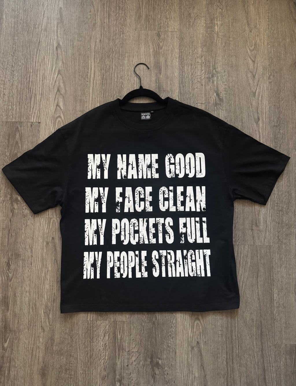 Black "Name Good Tee" Shortsleeve