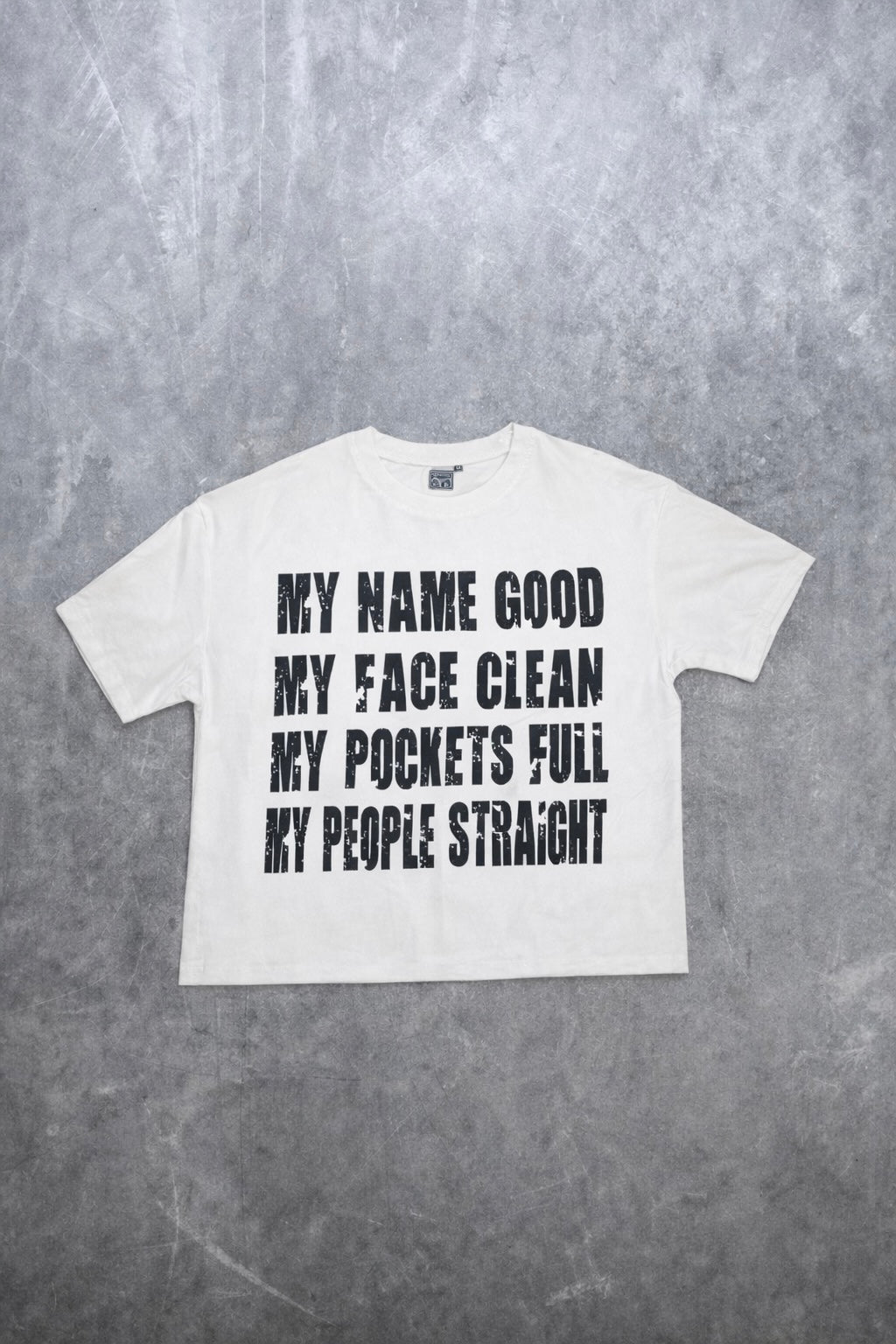 White "Name Good Tee" Shortsleeve