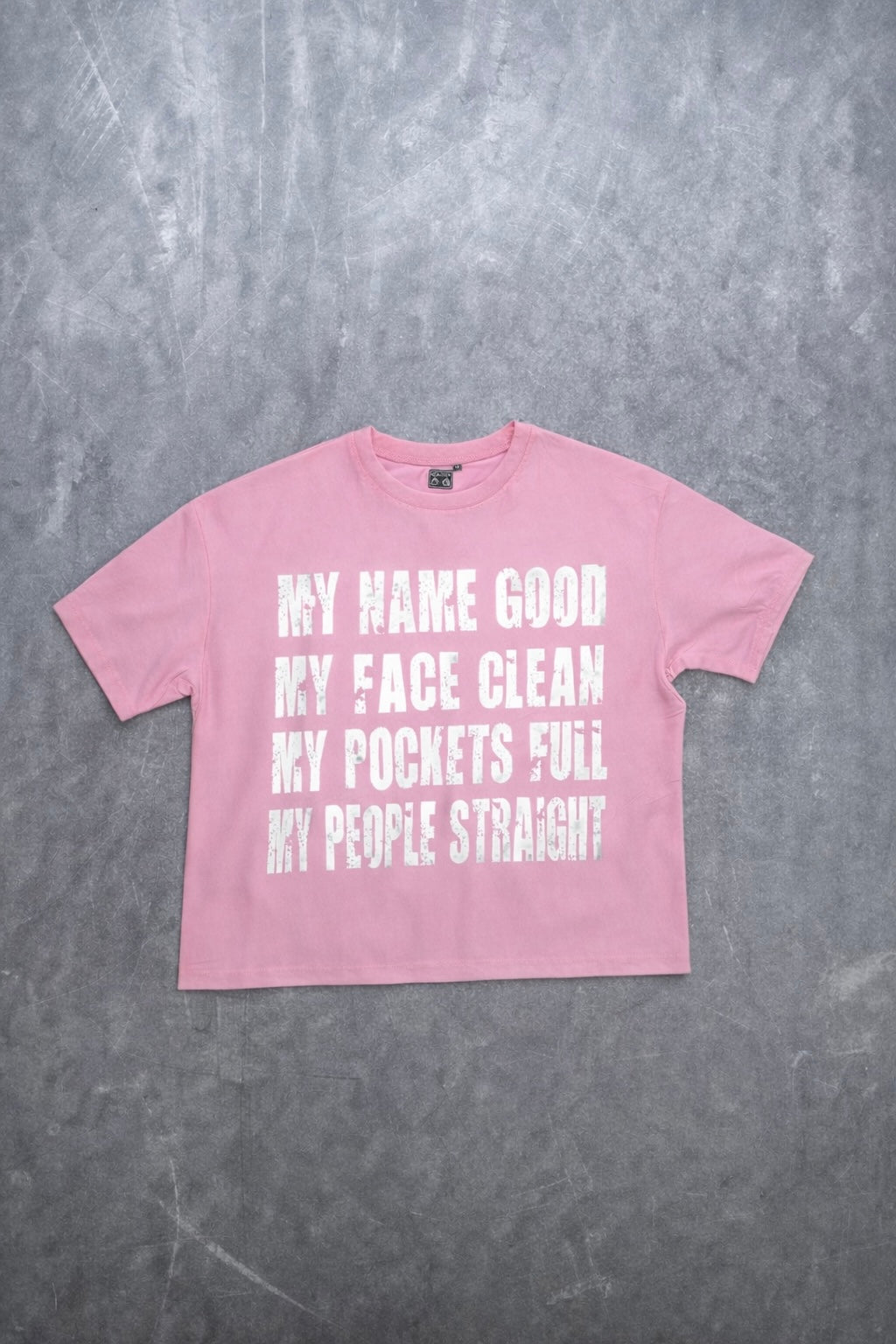 Pink "Name Good Tee" Shortsleeve
