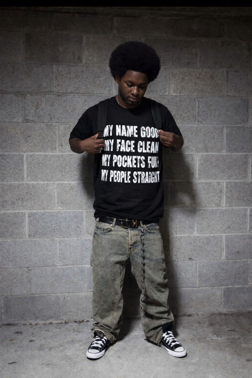 Black "Name Good Tee" Shortsleeve