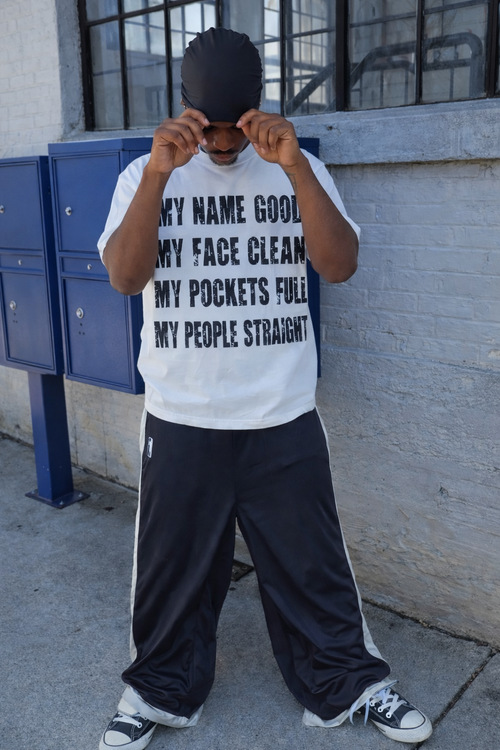White "Name Good Tee" Shortsleeve