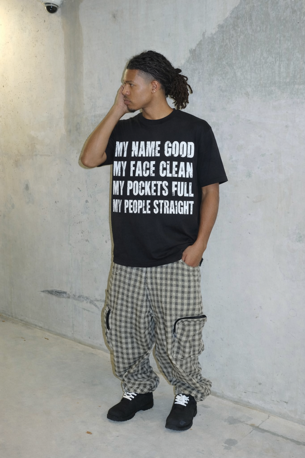 Black "Name Good Tee" Shortsleeve