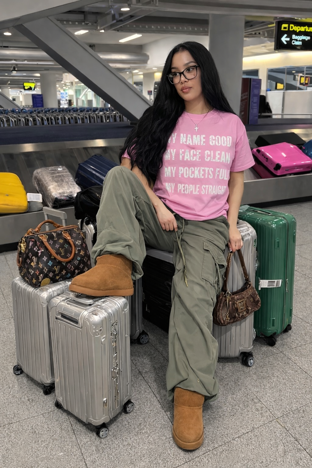 Pink "Name Good Tee" Shortsleeve