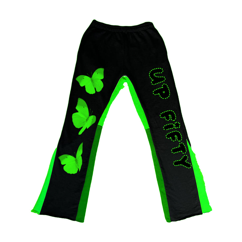 Butterfly Flare Sweatpants - Black