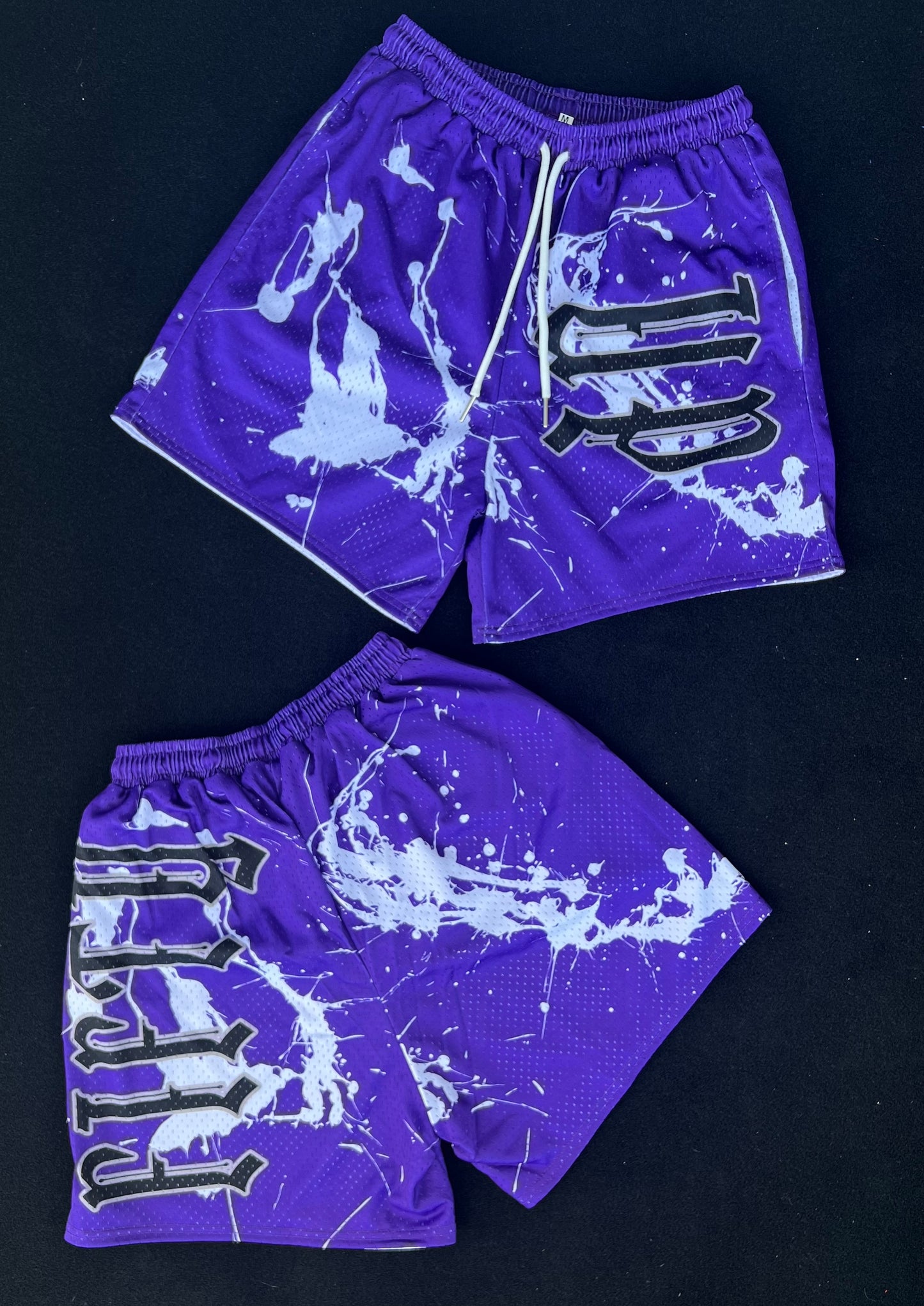 Purple Splatter Shorts
